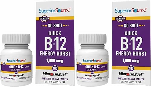 Vista 9 de Superior Source Ráfaga de energía rápida de vitamina B12 (100 tabletas)