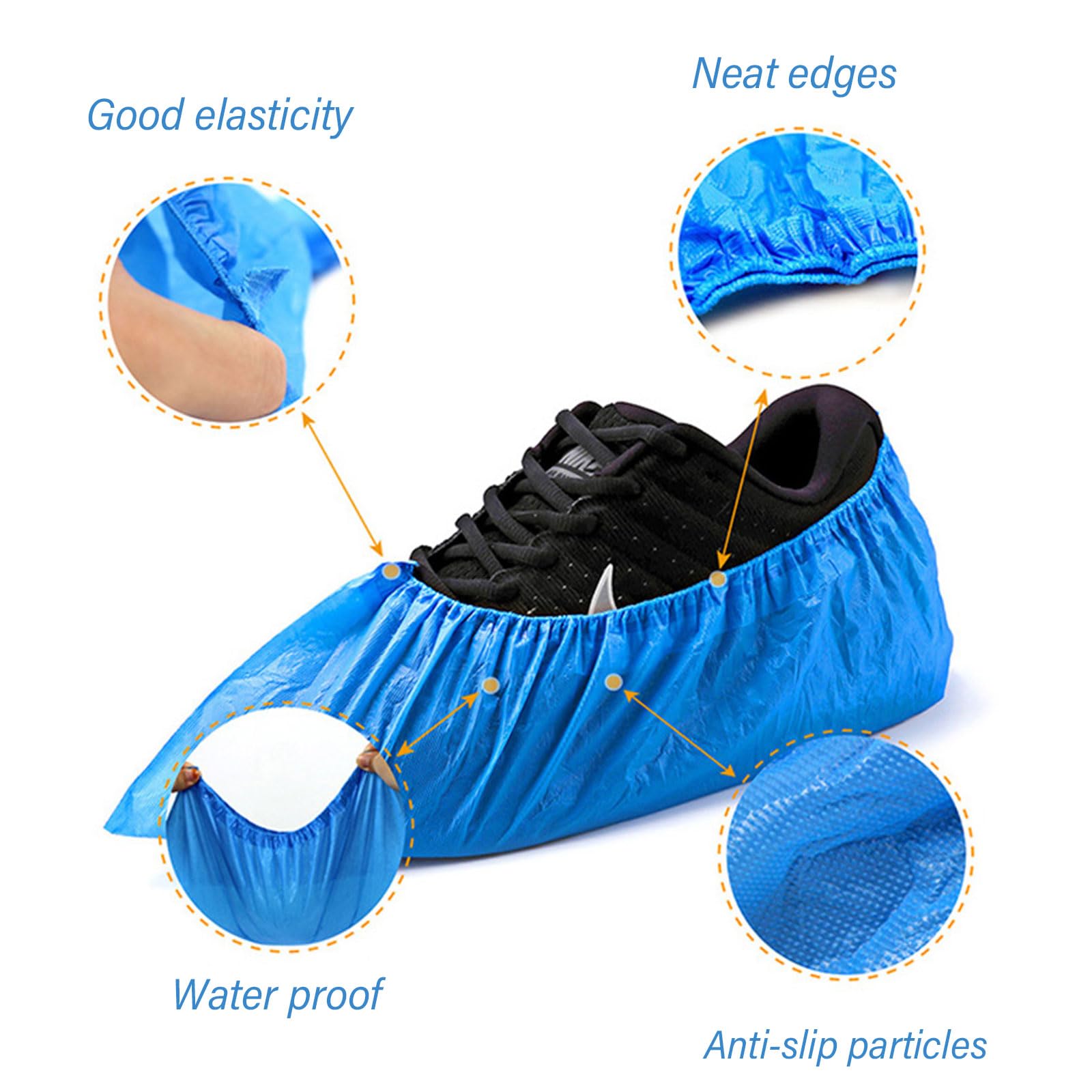 Dxcaicc Lot de 800 (400 Paires) Chaussons jetables pour Couvre-Chaussures, antidérapants, jetables, Couvre-Chaussures, Taille Unique, protecteurs recyclables