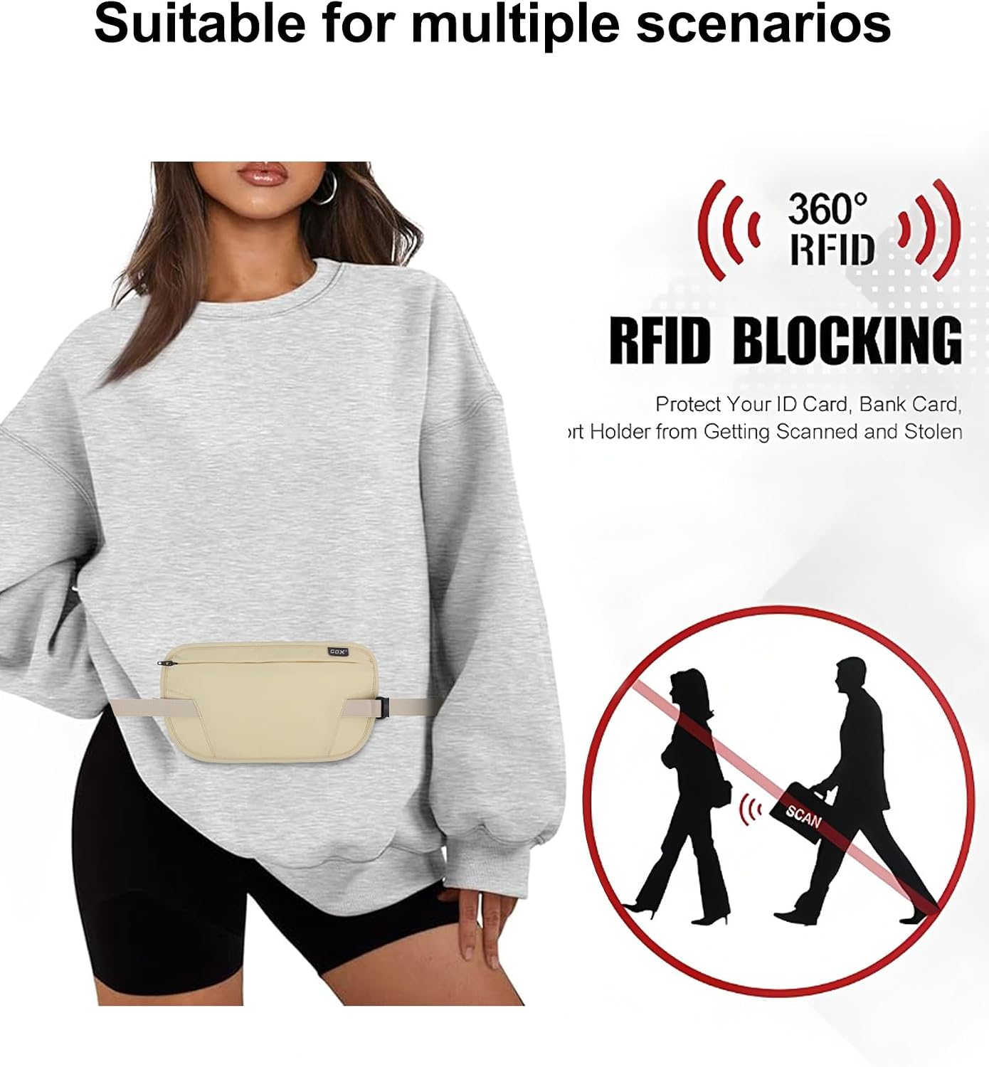 GOX Money Belt for Men Travel, Lemon image 2