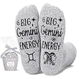 HAPPYPOP Zodiac Gifts Birthday - Astrology Constellation Horoscope Gifts, Fuzzy Galaxy Socks