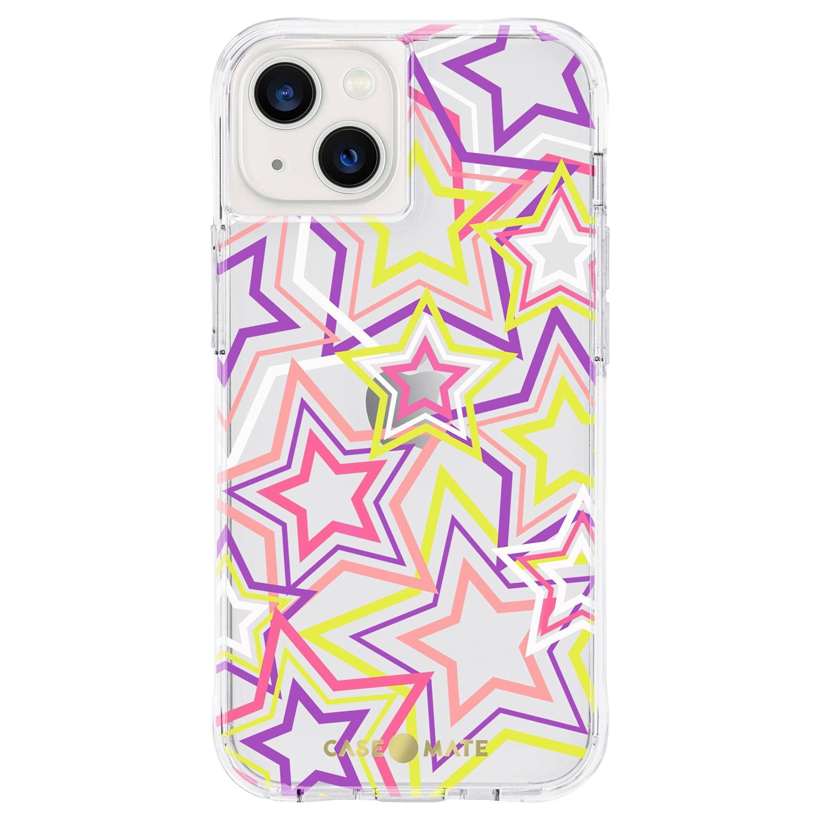 Case-Mate - Tough Prints - Case for iPhone 13 - Slim - 10 ft. Drop Protection - 6.1 Inch - Neon Stars