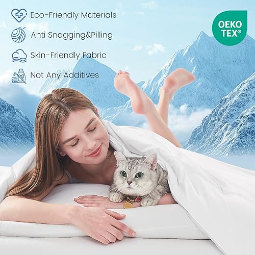 Miniatura 31 de Topcee Edredón refrescante tamaño Queen (90 x 90 pulgadas), manta refrescante eterna al tacto frío para personas que duermen con calor, Q-max>0.45