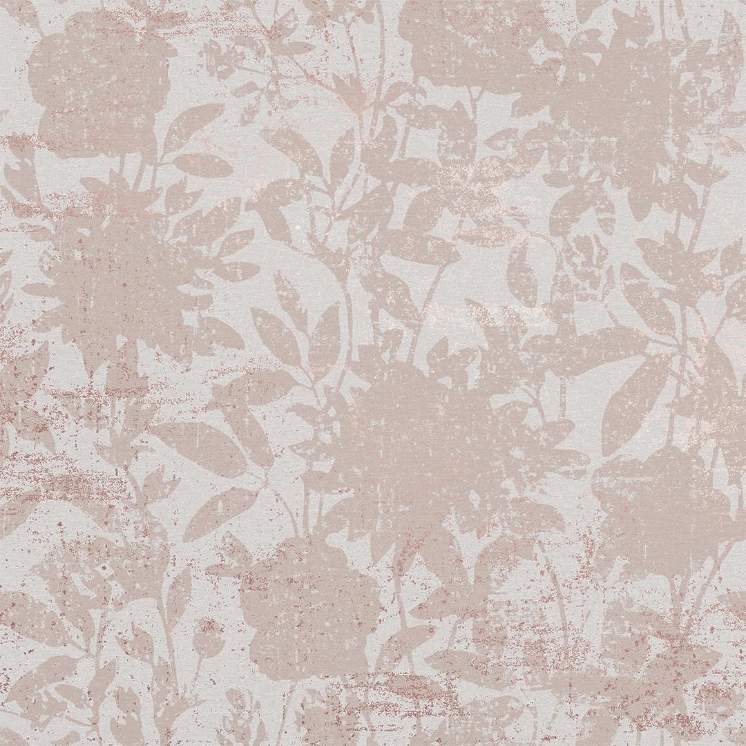 Tempaper Dusted Pink Garden Floral Removable Peel and Stick Floral Wallpaper, 20.5 in X 16.5 ft, Made in the USA