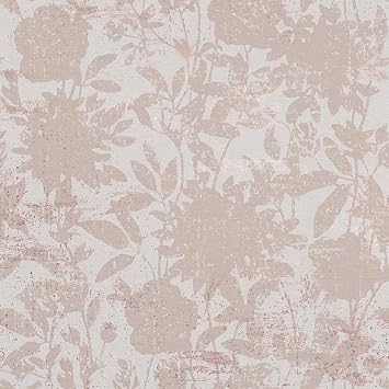 Tempaper Dusted Pink Garden Floral Removable Peel and Stick Floral Wallpaper, 20.5 in X 16.5 ft, Made in the USA