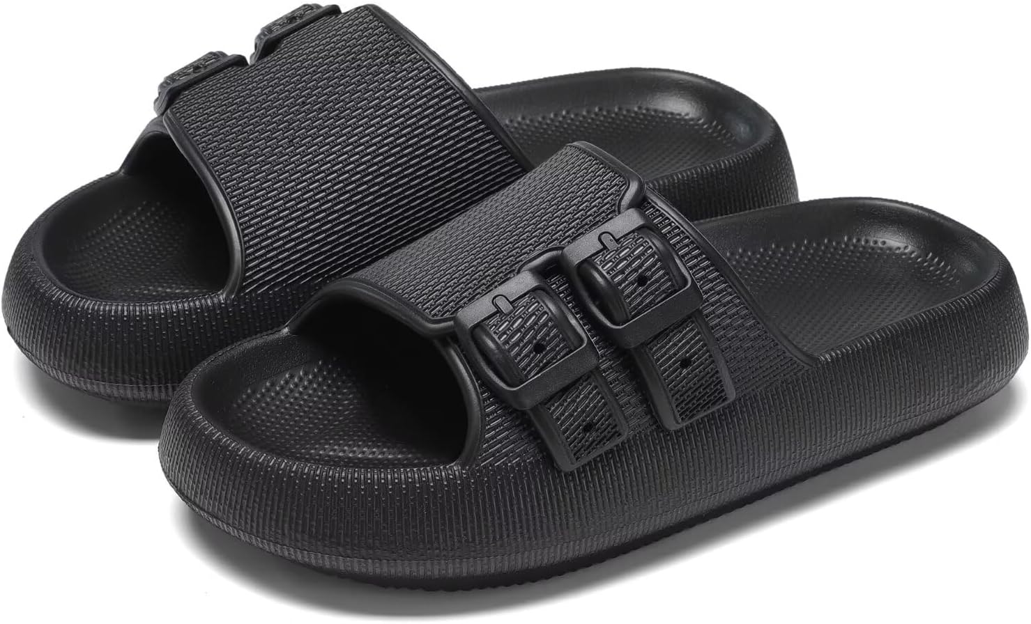 Unisex Soft Cloud Slide Sandals Comfortable Non Slip Flat Adjustable Slip On Pillow Slippers