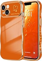 Vista 95 de LCHULLE Funda para iPhone Air para mujeres y niñas, lindo marco ondulado con forma rizada con patrón de corazón de amor, cubierta de protección