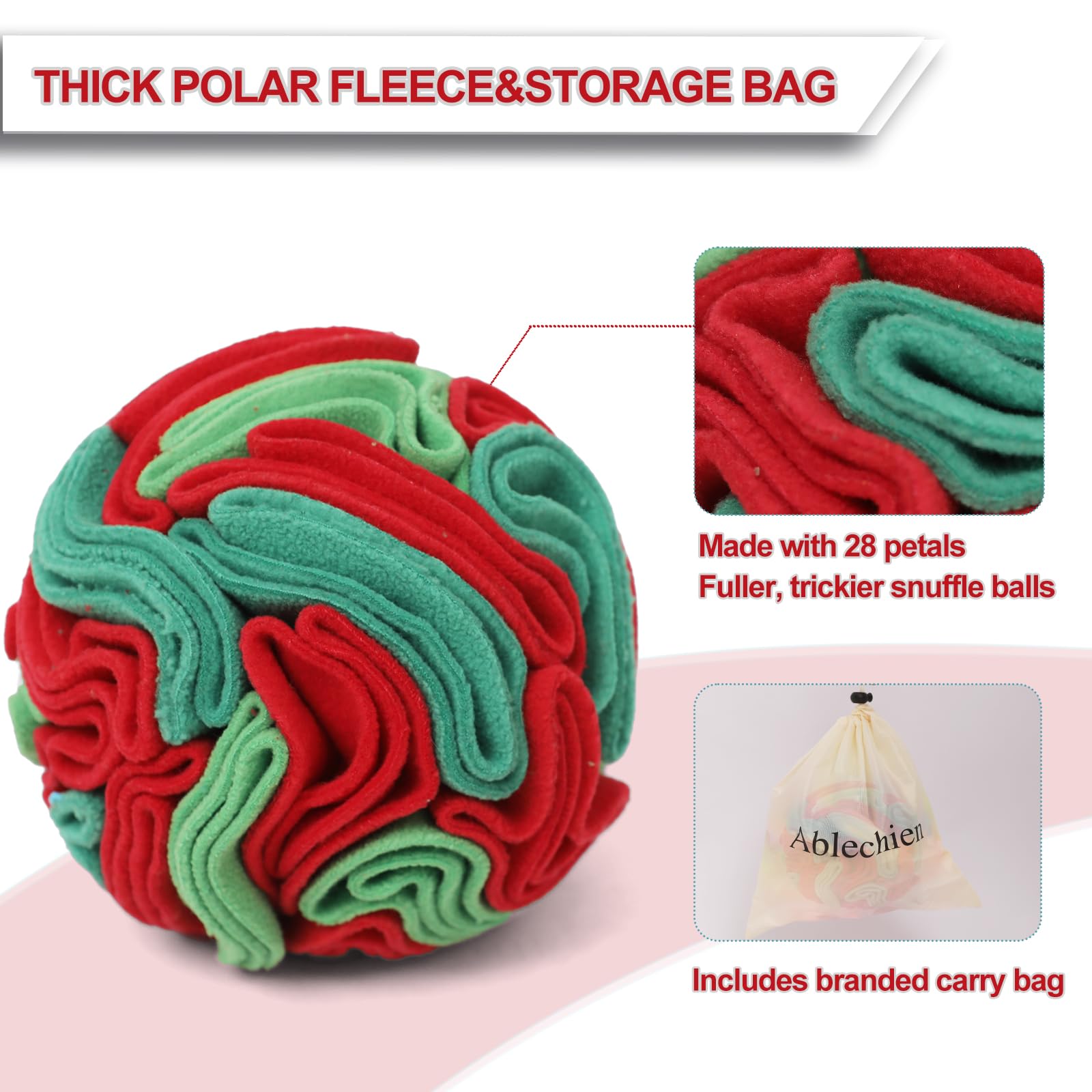 Snuffle Ball for Dogs - Interactive Dogs Toys to Keep Them Busy, Dog Puzzle Toy, Dog Enrichment Toys for Small, Medium Pets Daily Companionship, Training Reward Gift - image 4