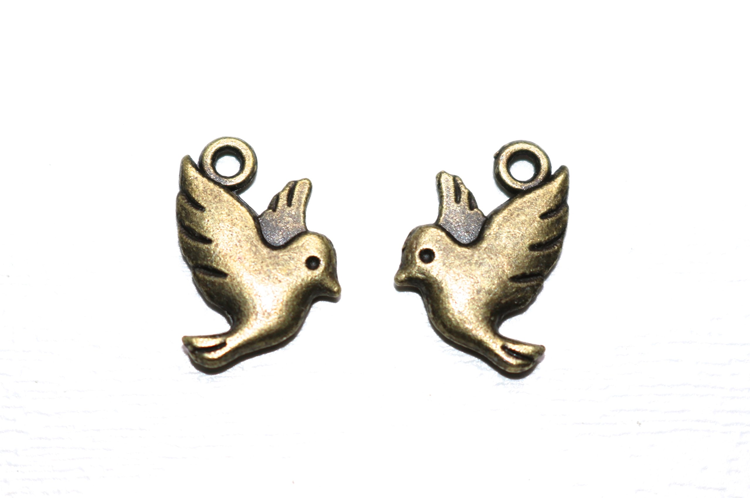 Amazon | 【jewel】r92 鳥 小さいチャーム 金古美 2個 Amazon | 【jewel】r92 鳥 小さいチャーム 金古美 2個