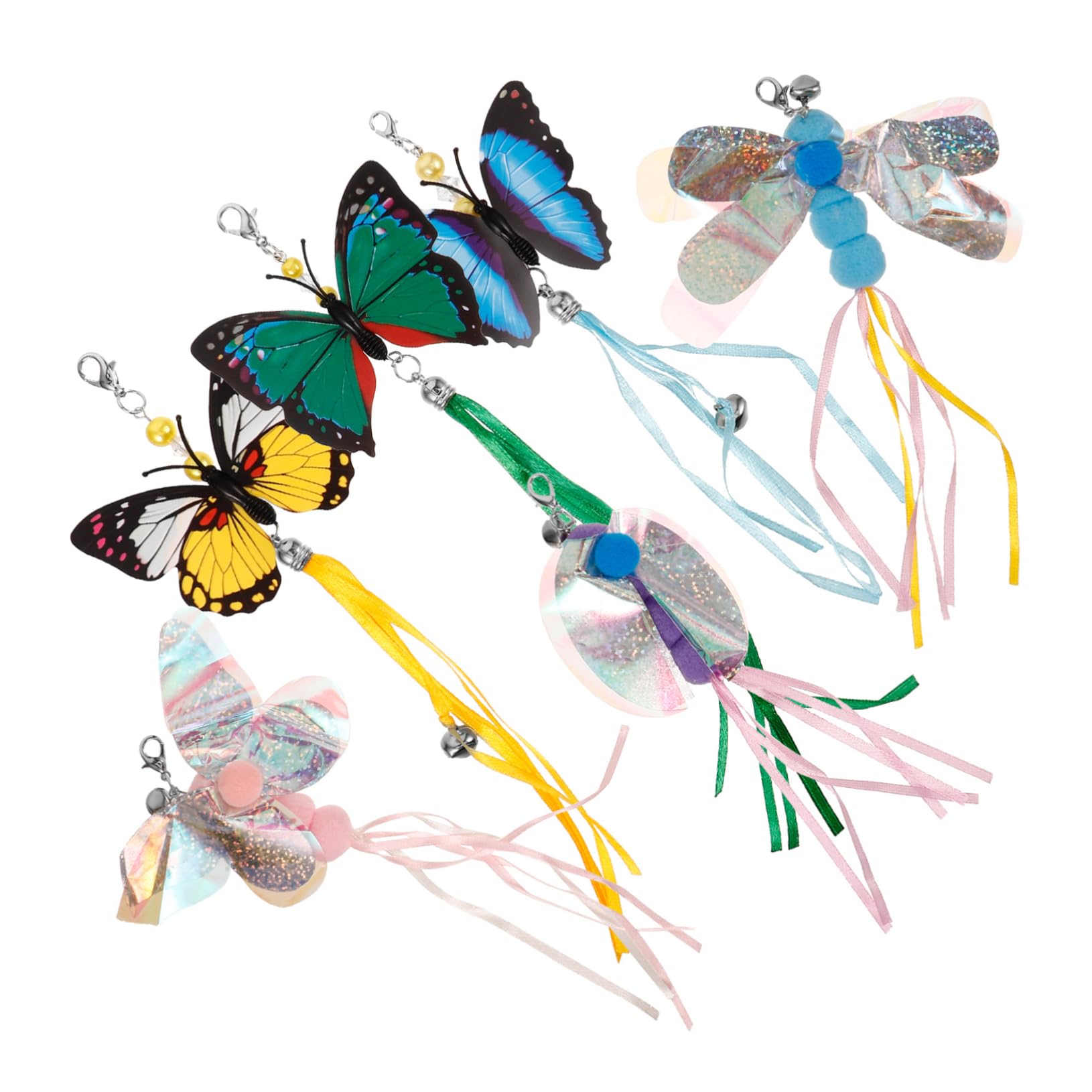 INOOMP 30pièces Accessoires De Remplacement pour De Chat Jouets Insectes Libellule Coccinelle Abeille Interactifs Et Ludiques pour Chats Et Chatons