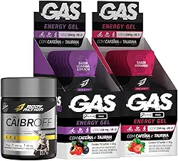 Kit 2x Gas Gel Energético 20 sachês + Cãibroff 60 Caps Bodyaction