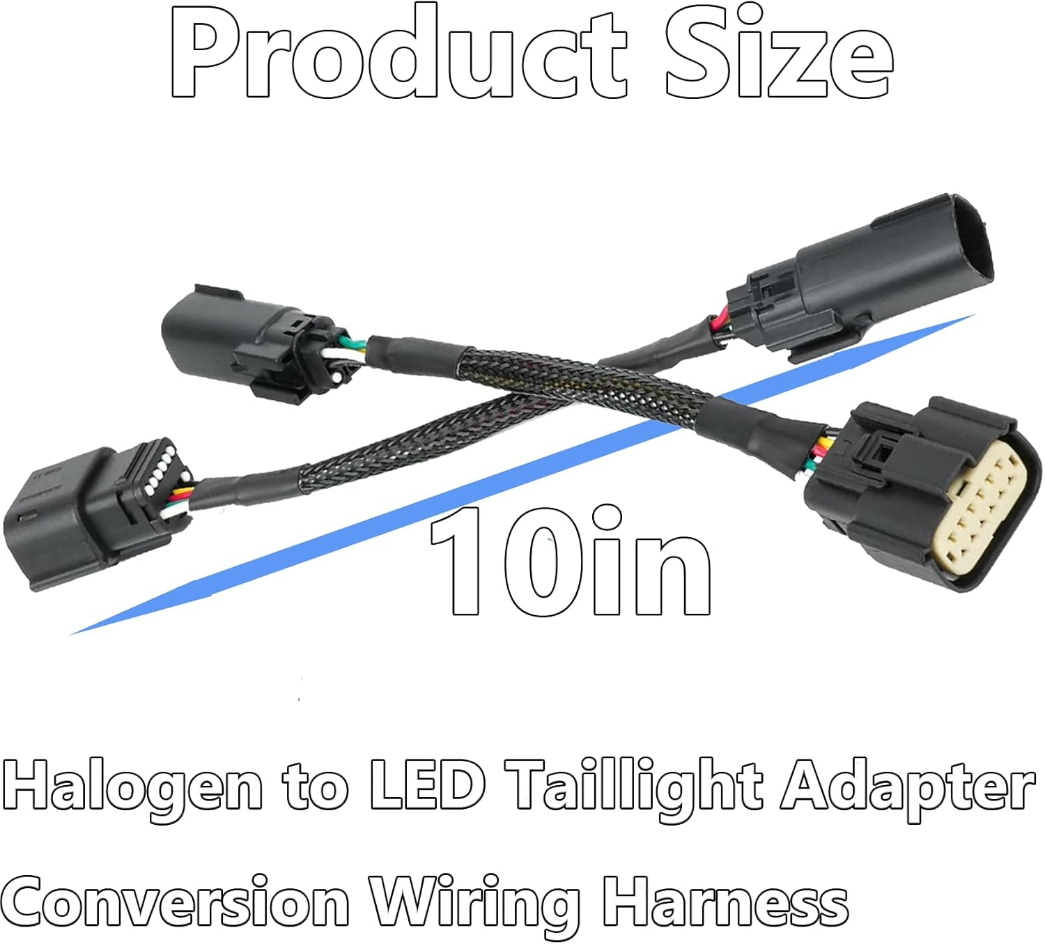 Halogen to LED 5th Gen Taillight Adapter Conversion Wiring Harness Kit Left Right for Ram 2500 3500 2019-2024, Automotive Replacement Electrical Wiring Harnesses, Compatible with, Easy to install