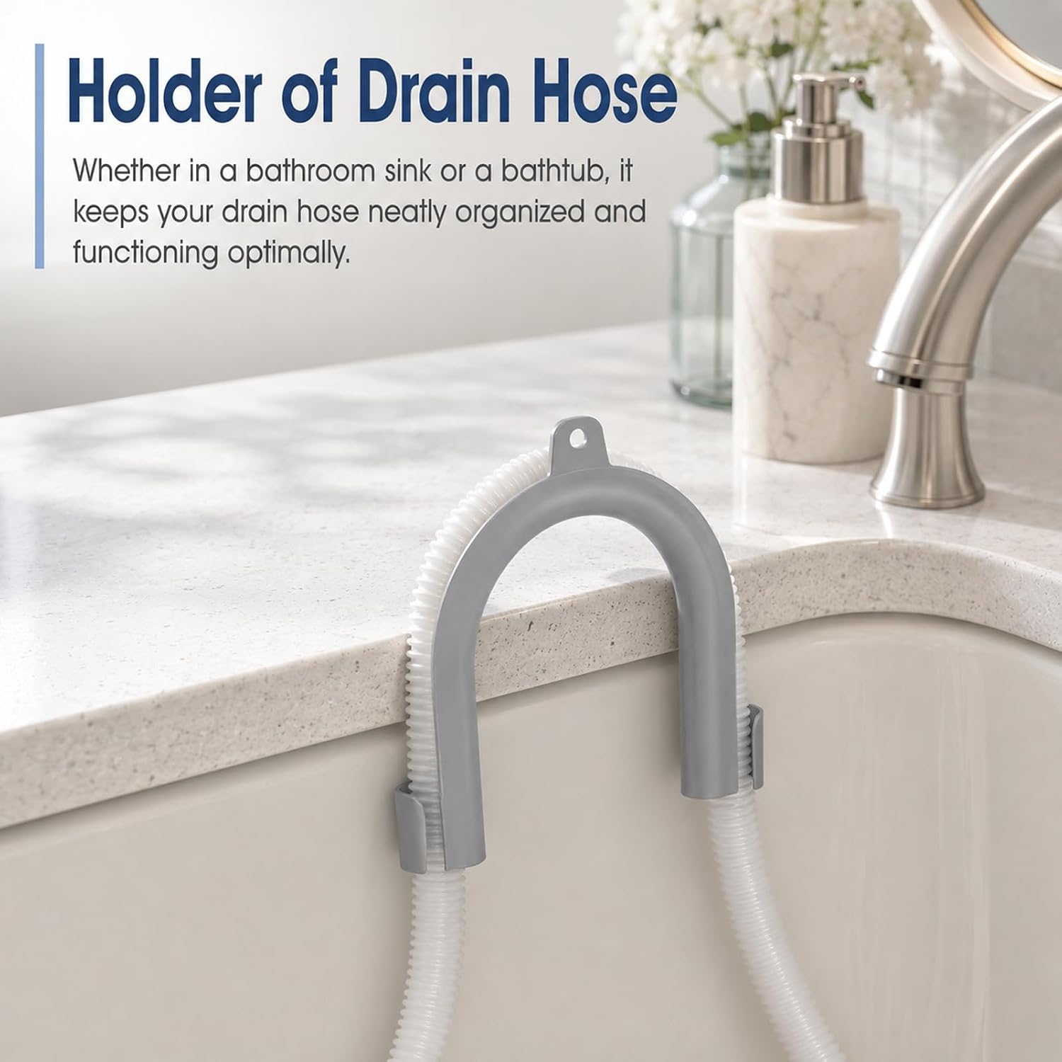 2 PCS Washing Machine Drain Hose Holder Hooks, U-Shaped