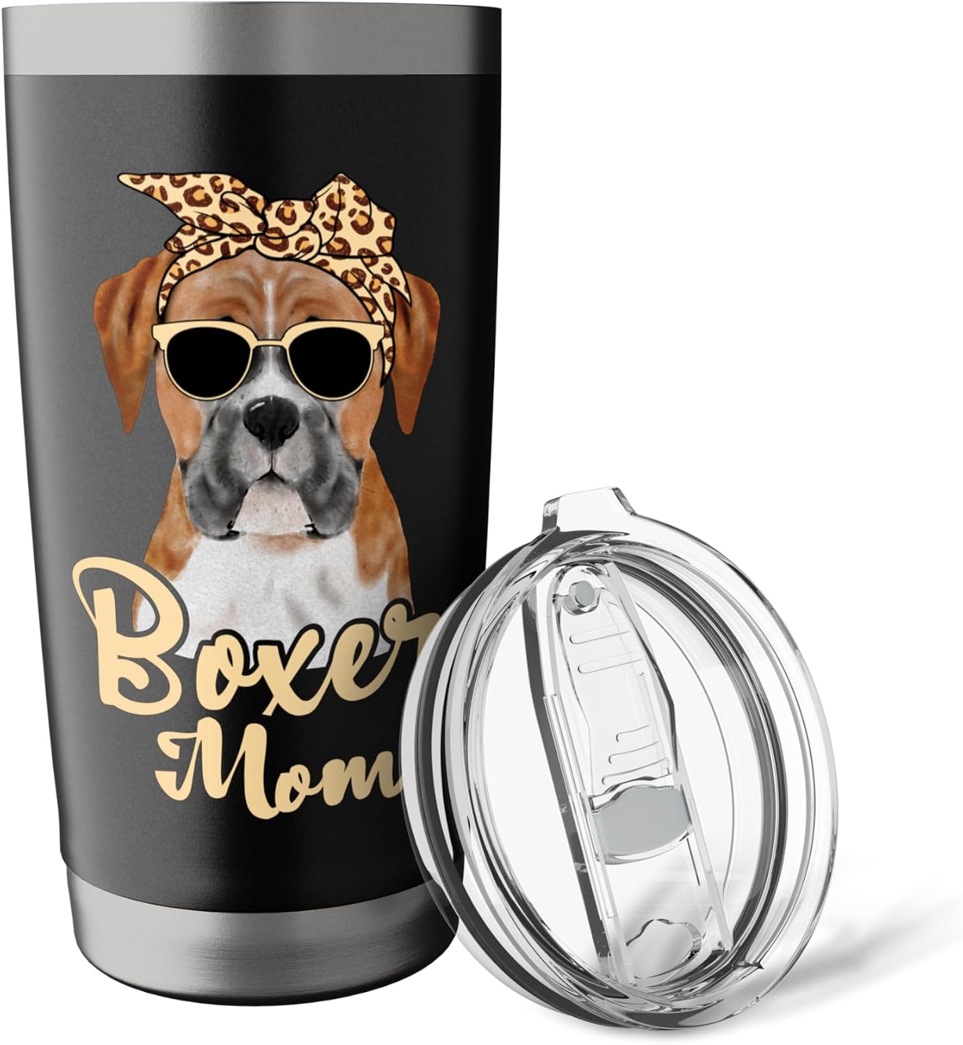 Boxer Mom - Dog Lover Animal Whisperer Veterinarian Stainless Steel Insulated Tumbler image 5