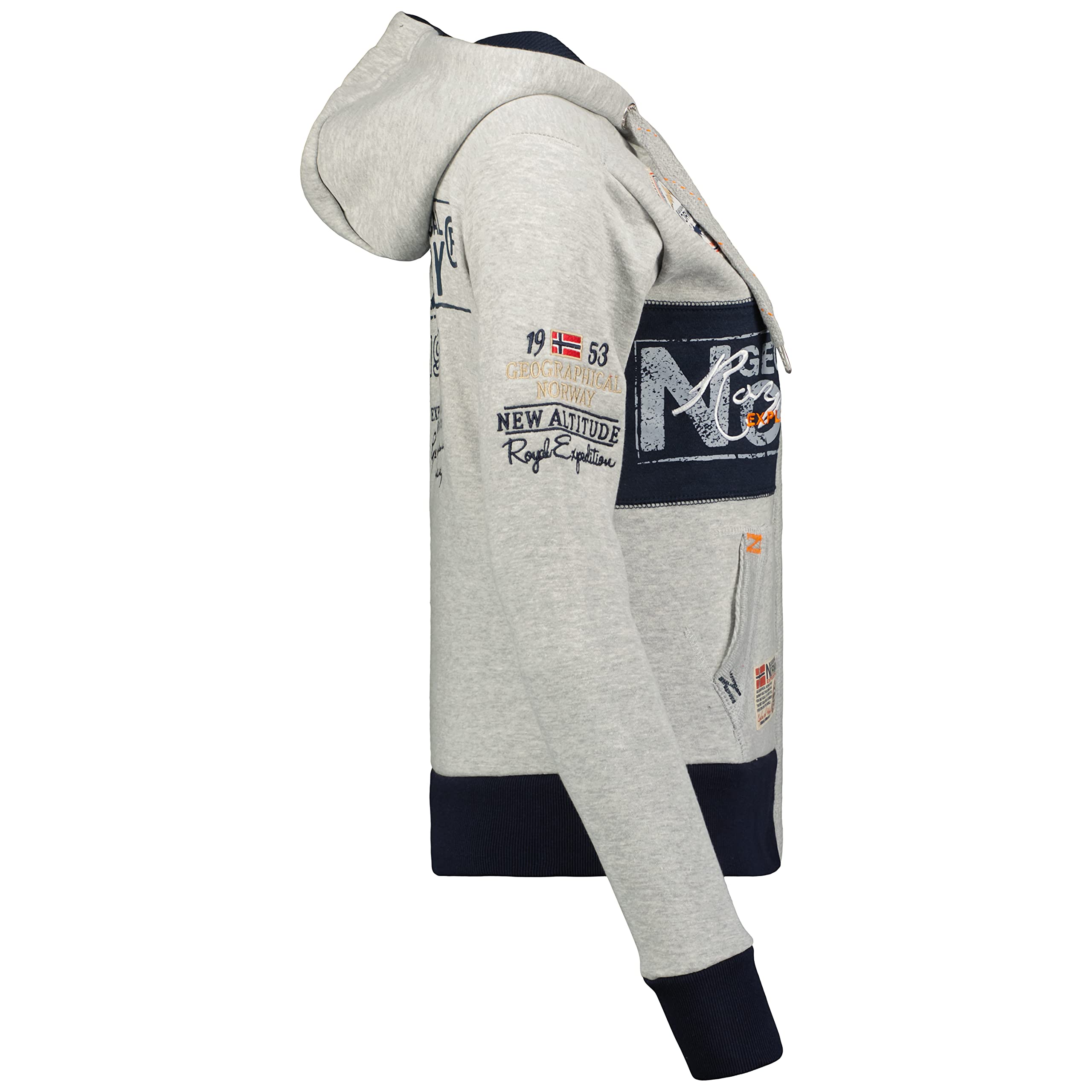 Geographical Norway Flyer Lady - Felpa Donna Zip Hoodie Tasche - Pile Donna Maglione Manica Lunga Giacca Cappuccio - Abito Ideale Primavera Estate Autunno Inverno Stagione