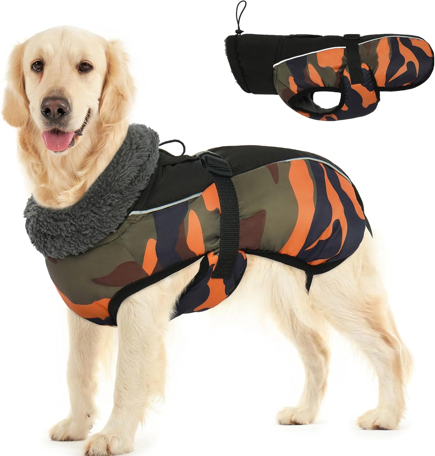 IDOMIK Dog Coat Warm Dog Winter Coat, Waterproof Dog