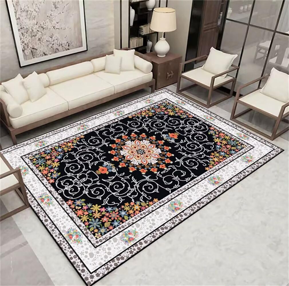 Tapis route floral vintage 60x110cm idéal pour décorer le couloir d'une maison