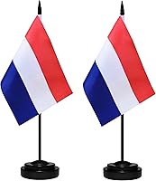 Vista 15 de Juego de banderas de escritorio de Colombia, paquete de 2 banderas de mesa colombianas, mini bandera de escritorio pequeña con poste negro sólido