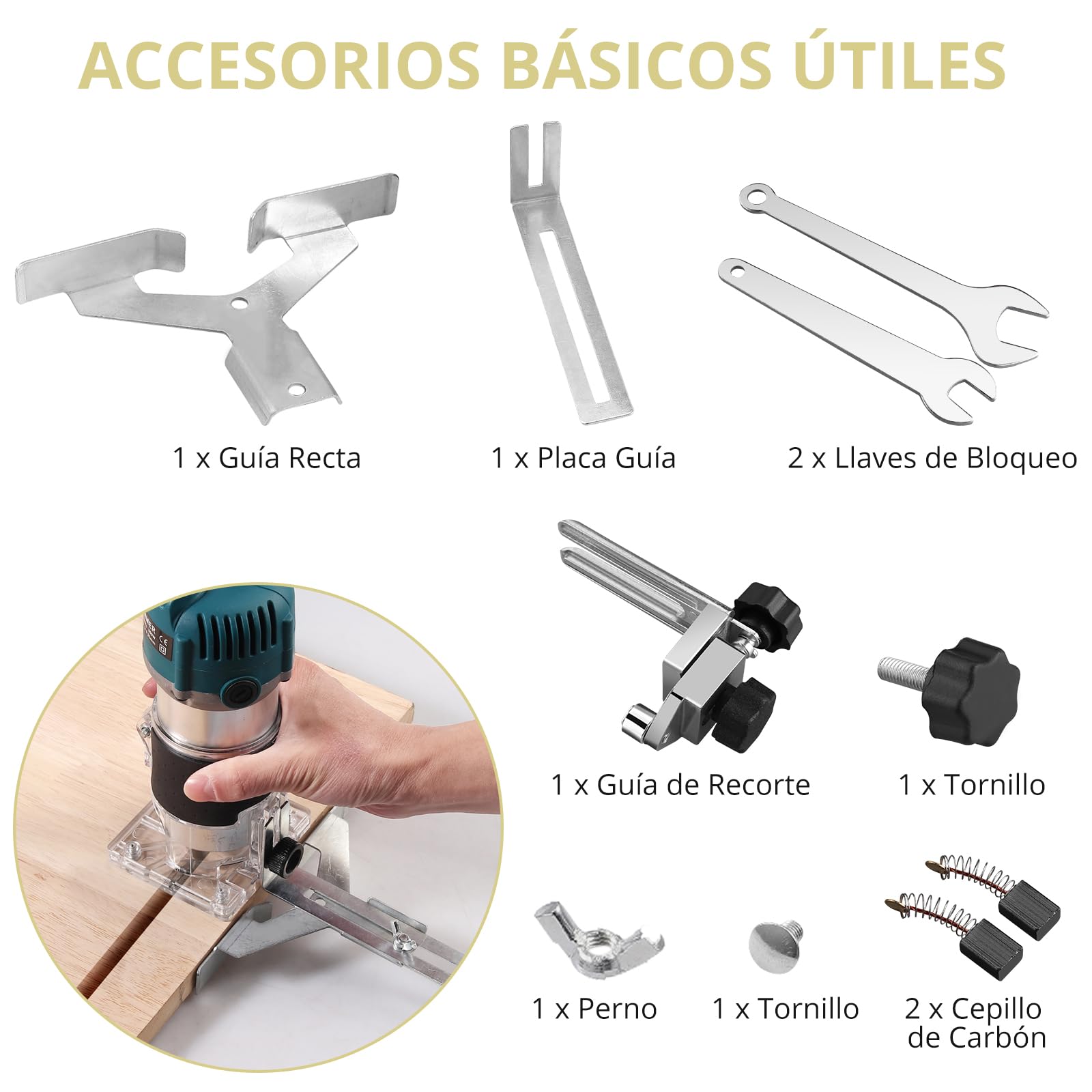 Anbte Fresadora de Madera 800W