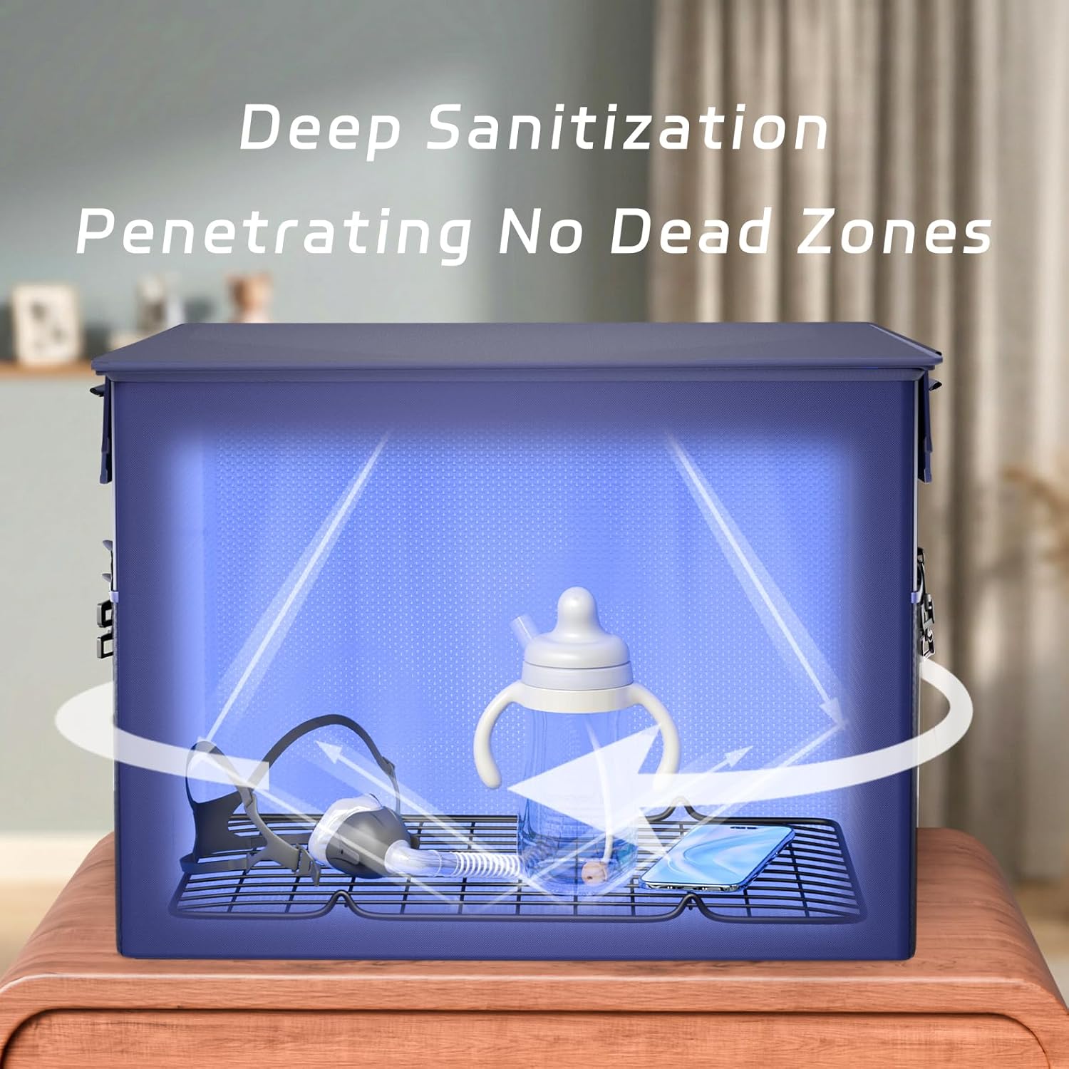 UV Sanitizer Box with Ozone Portable Cleaner and Sanitizing Machine with Timer UVC Sanitization Bag with Ozone Professional for Reusable Masks,Hard Toys,Bottle,Bluetooth Earphones（36L）