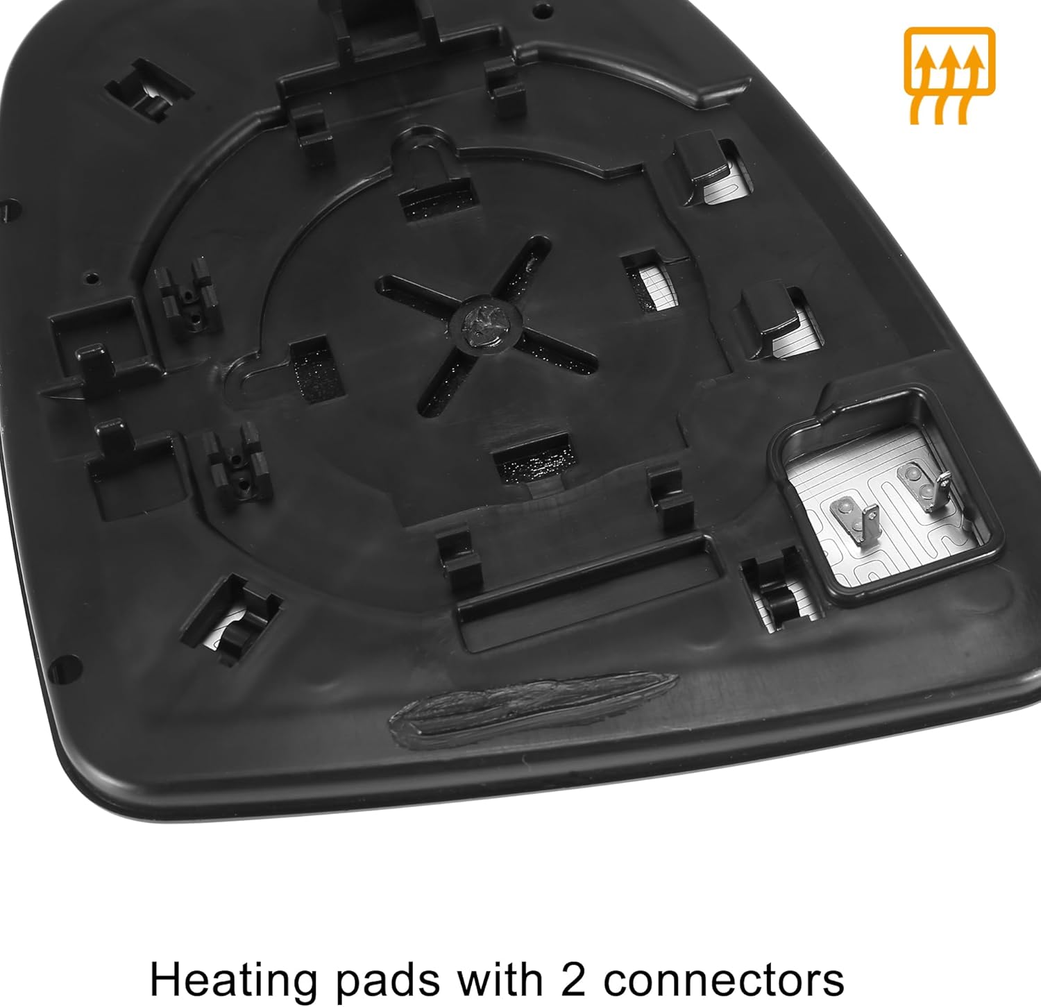 X AUTOHAUX Car Rearview Right Passenger Side Heated Mirror Glass Replacement W/Backing Plate for Nissan Murano 2009 2010 2011 2013 2014