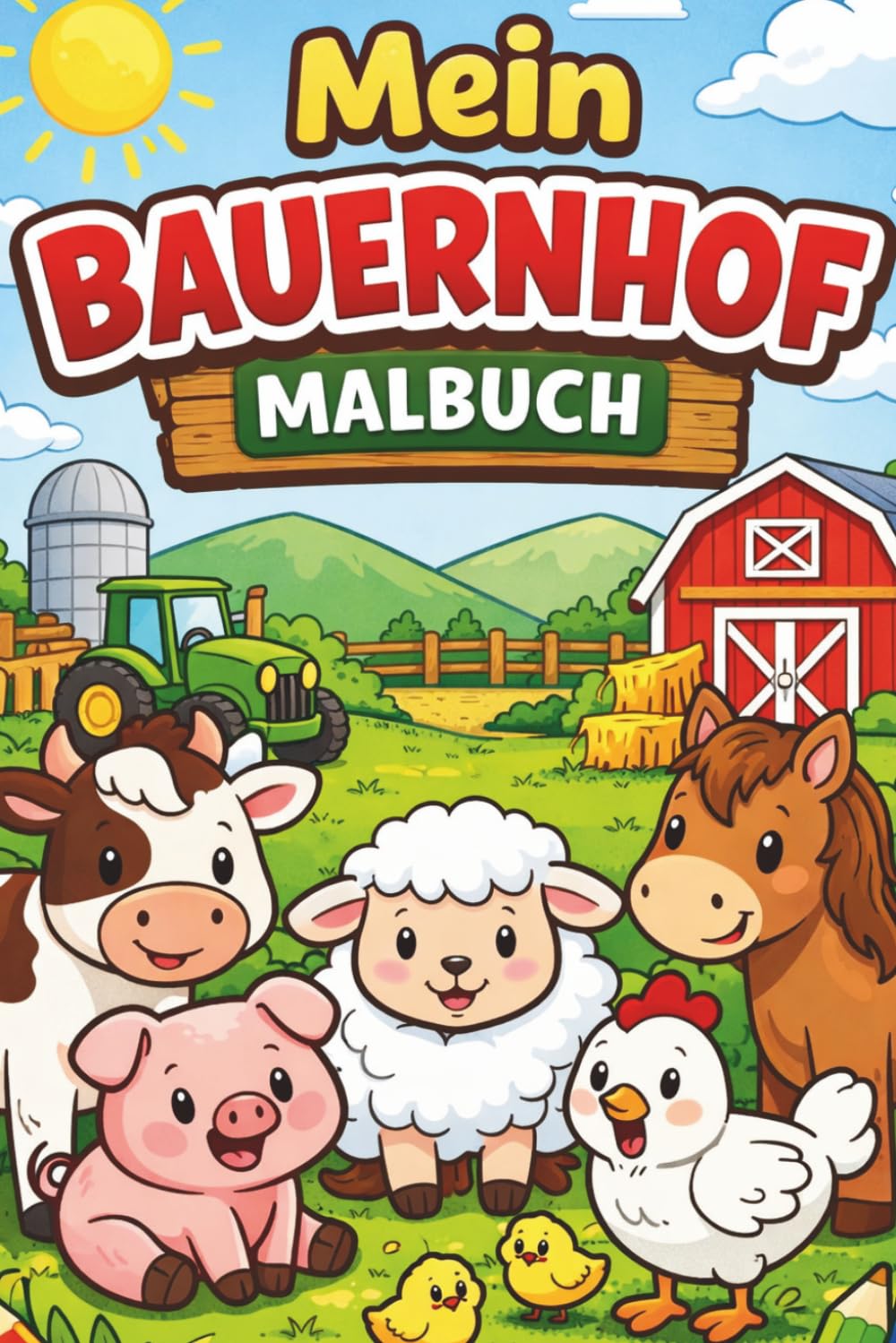 Malbuch für Kinder: Bauernhof