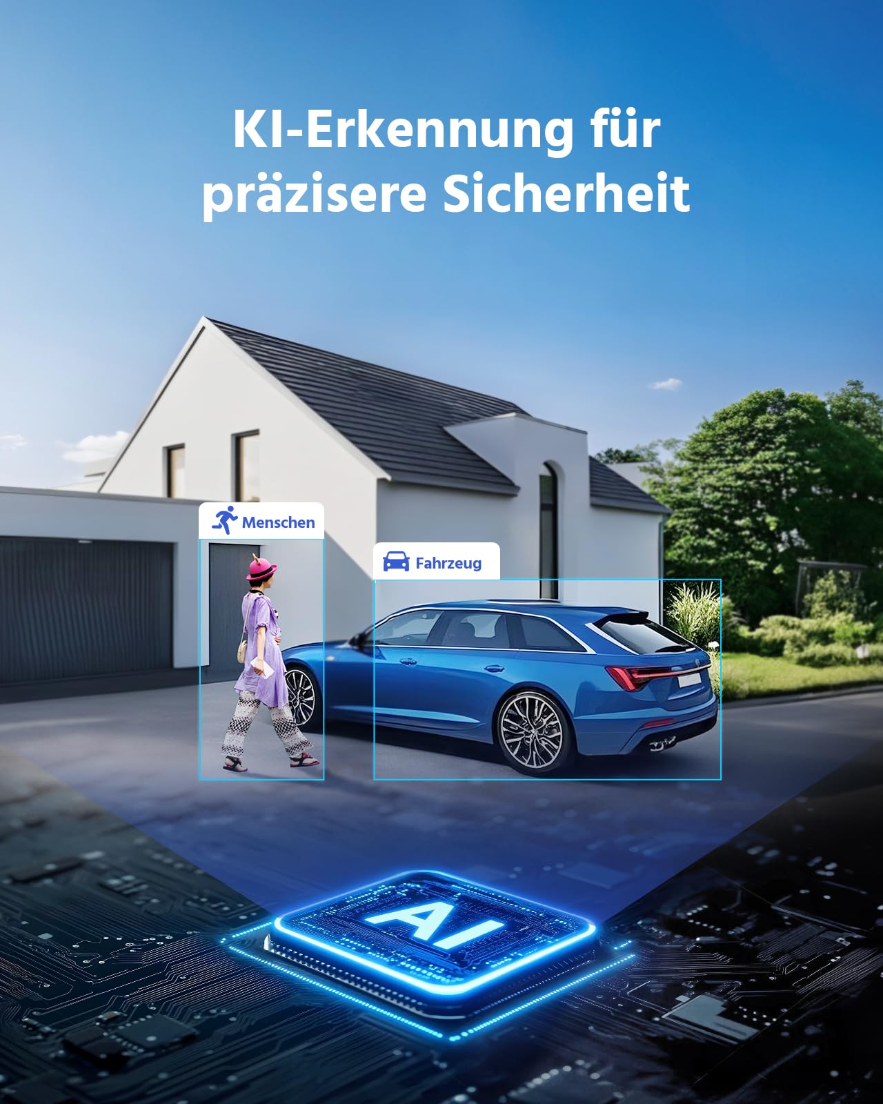 ANNKE H500 3K 5MP PoE Überwachungskamera Set, 8MP 8CH NVR mit 2TB HDD und 4 X 3K PoE IP Kameras mit Farbe Nachtsicht, H.265+ kompatibel mit Alexa, IP67 Wasserdicht, Audioaufnahme | 4X 5MP PoE IP Outdoor Kamera, Personen-/Fahrzeugerkennung, 24/7 Überwachun
