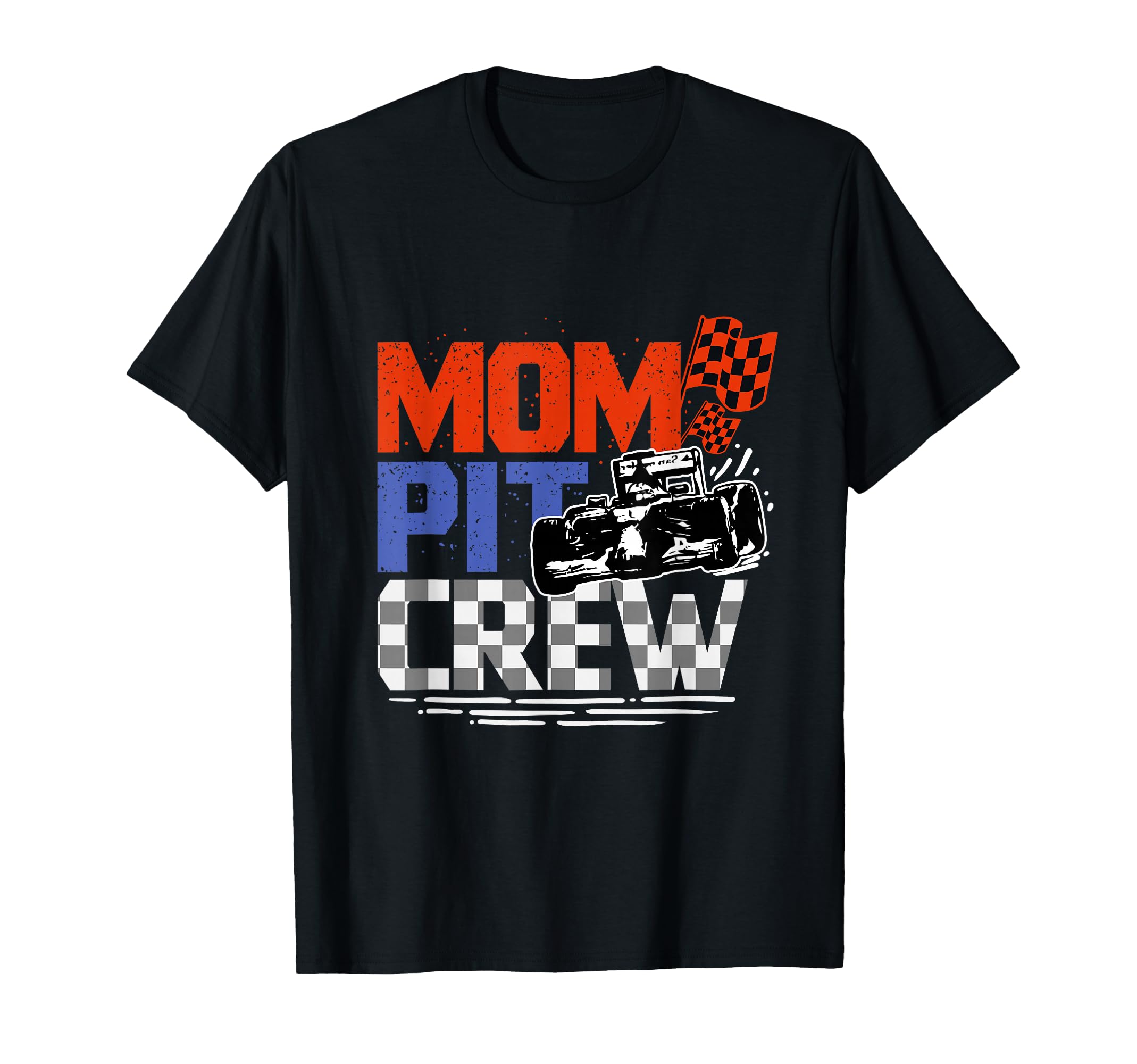 Race Car Themed Birthday Party Gift Mom Pit Crew Costume T-Shirt