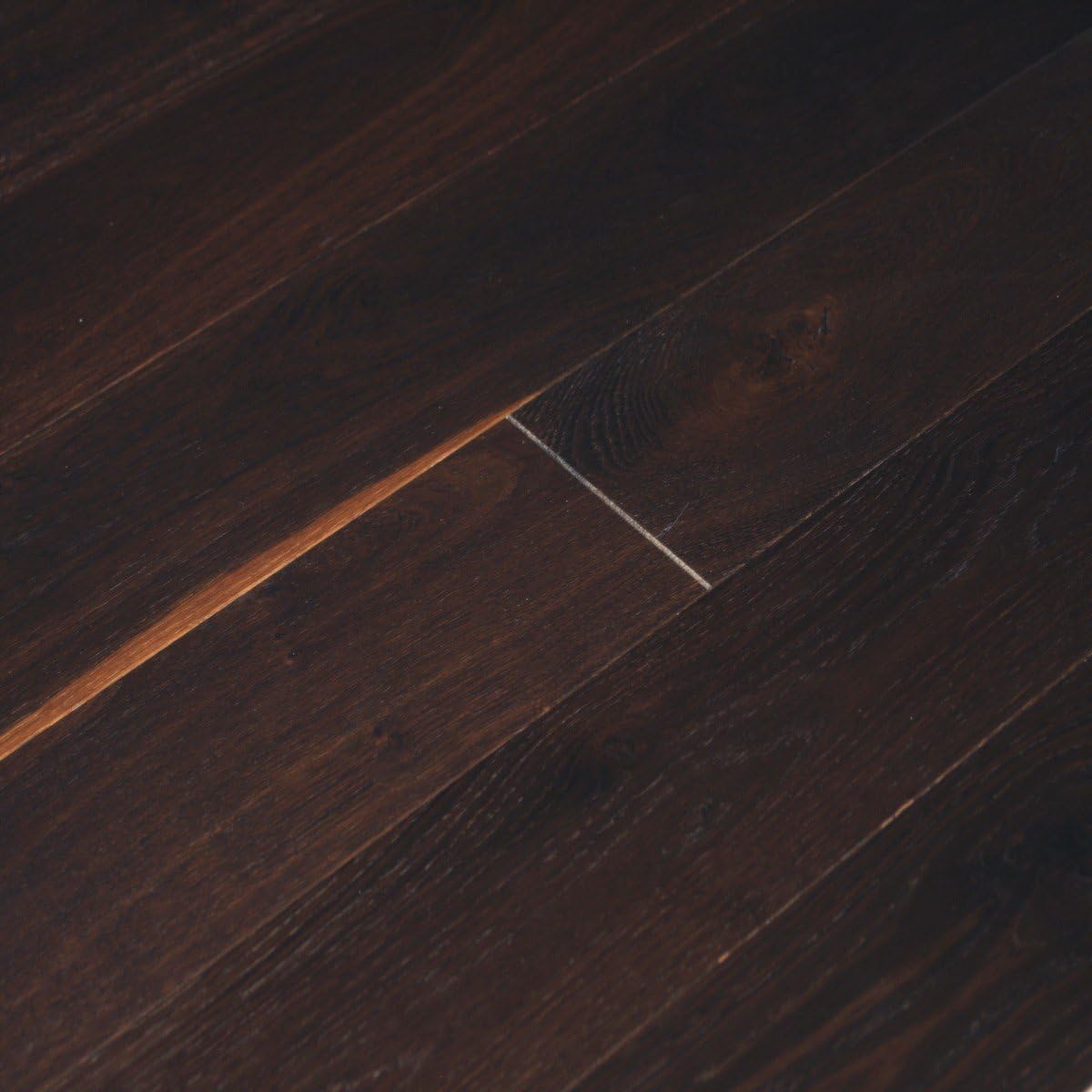 Vintage Noir (Sample) - White Oak Wide Plank Fumed UV Oiled Engineered Hardwood Floor
