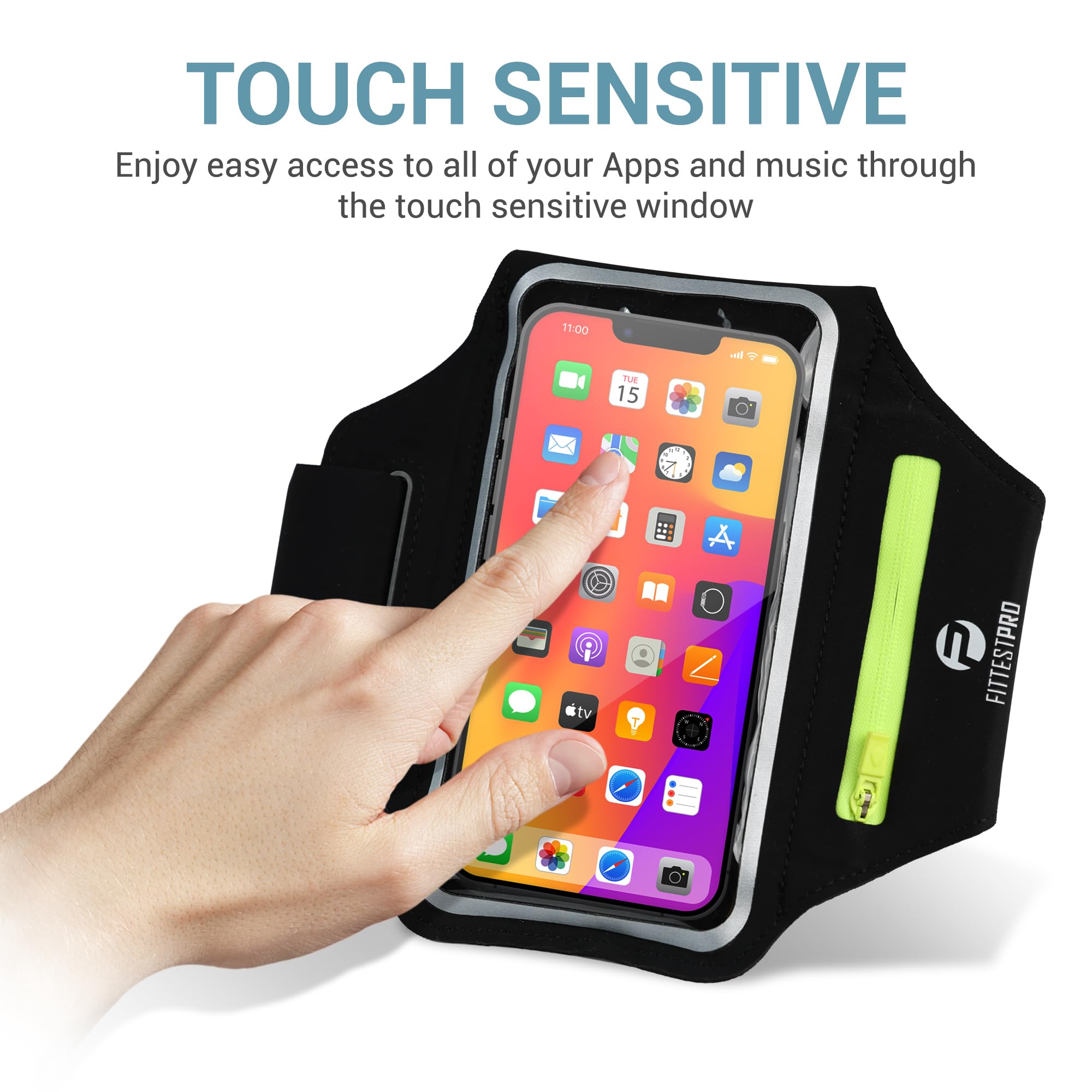 Armband with Airpods Pocket Cell Phone Armband for iPhone 14 13