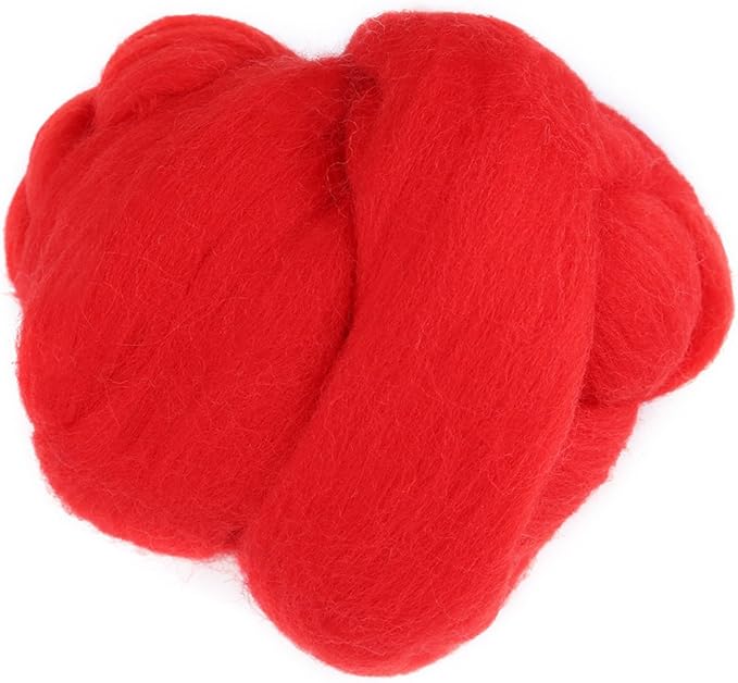 55g Colored Needle Felting Wool Fibre Wool Yarn Roving Vivid Color