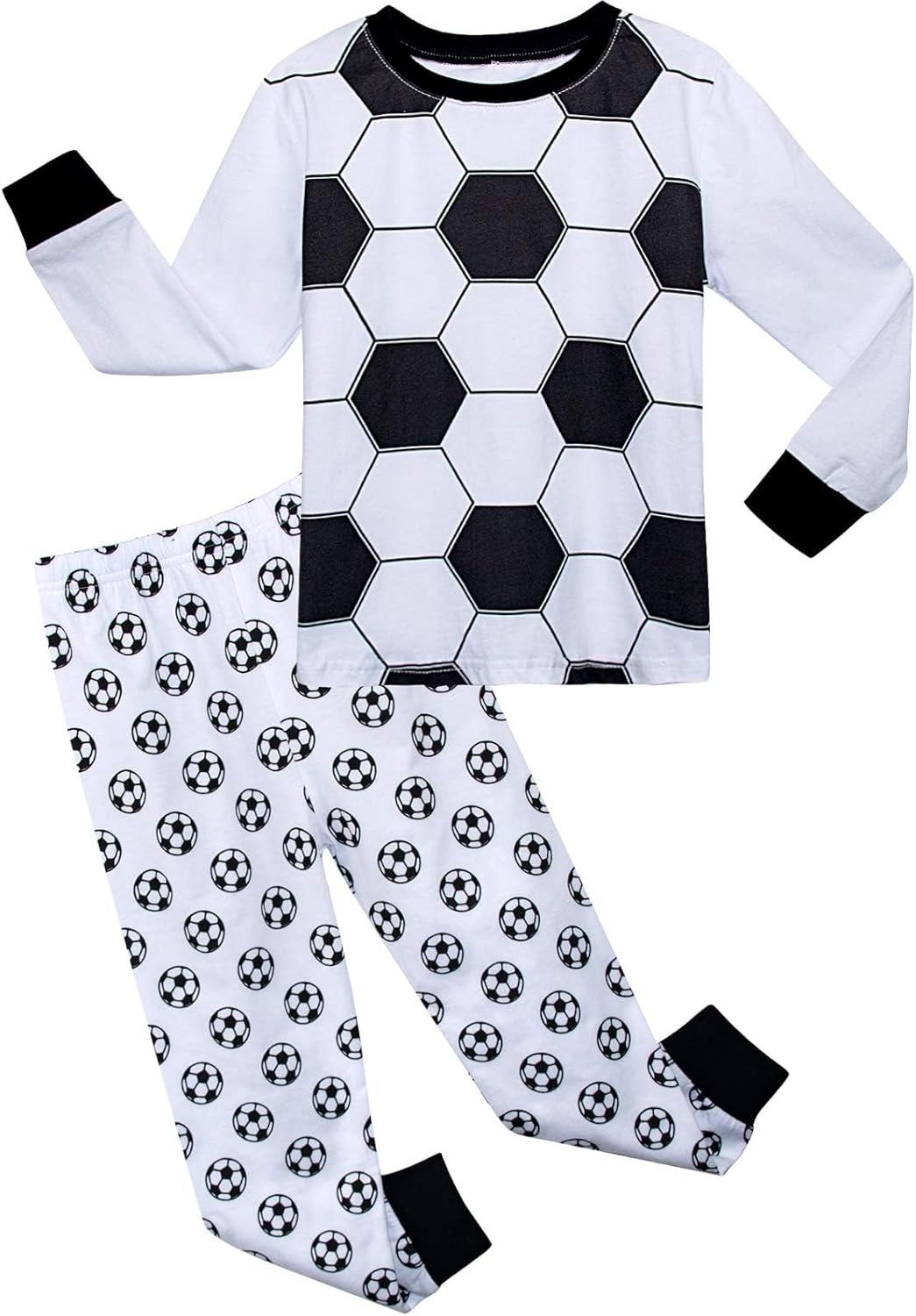 A&J DESIGN Cotton Sports Pjs for 2-14 Years Kids, 2-Piece Pajamas Set