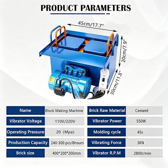 Brick Making Machine, Manual Hollow Soil Block Brick Forming Machine Brick Molds for Concrete