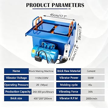 Brick Making Machine, Manual Hollow Soil Block Brick Forming Machine Brick Molds for Concrete