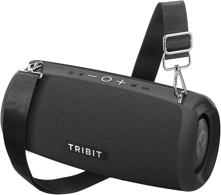 Tribit StormBox Lava tragbarer Bluetooth-Lautsprecher, 80W Funklautsprecher, 24H Spielzeit, IP67 wasserfest, Bluetooth 5.4, EQ, Bass, eingebautes Mikrofon, TWS für Camping/Strand/Party/Outdoor