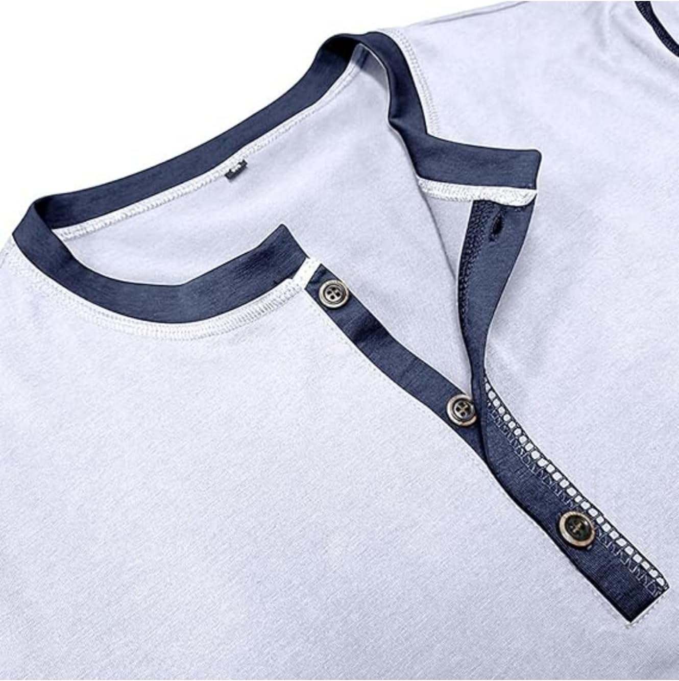 Fashion Short Sleeve Henley Shirts for Men Button Comfy Casual Shirts Business Summer Basic Tops