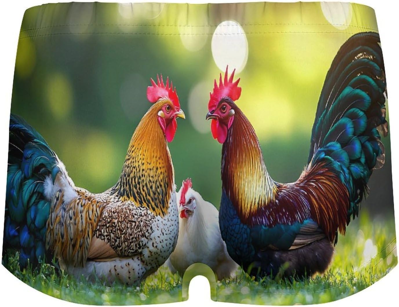 Chickens And Rooster Funny Women's Boxer Briefs Breathable Underpants Trunks Stretch Underwear