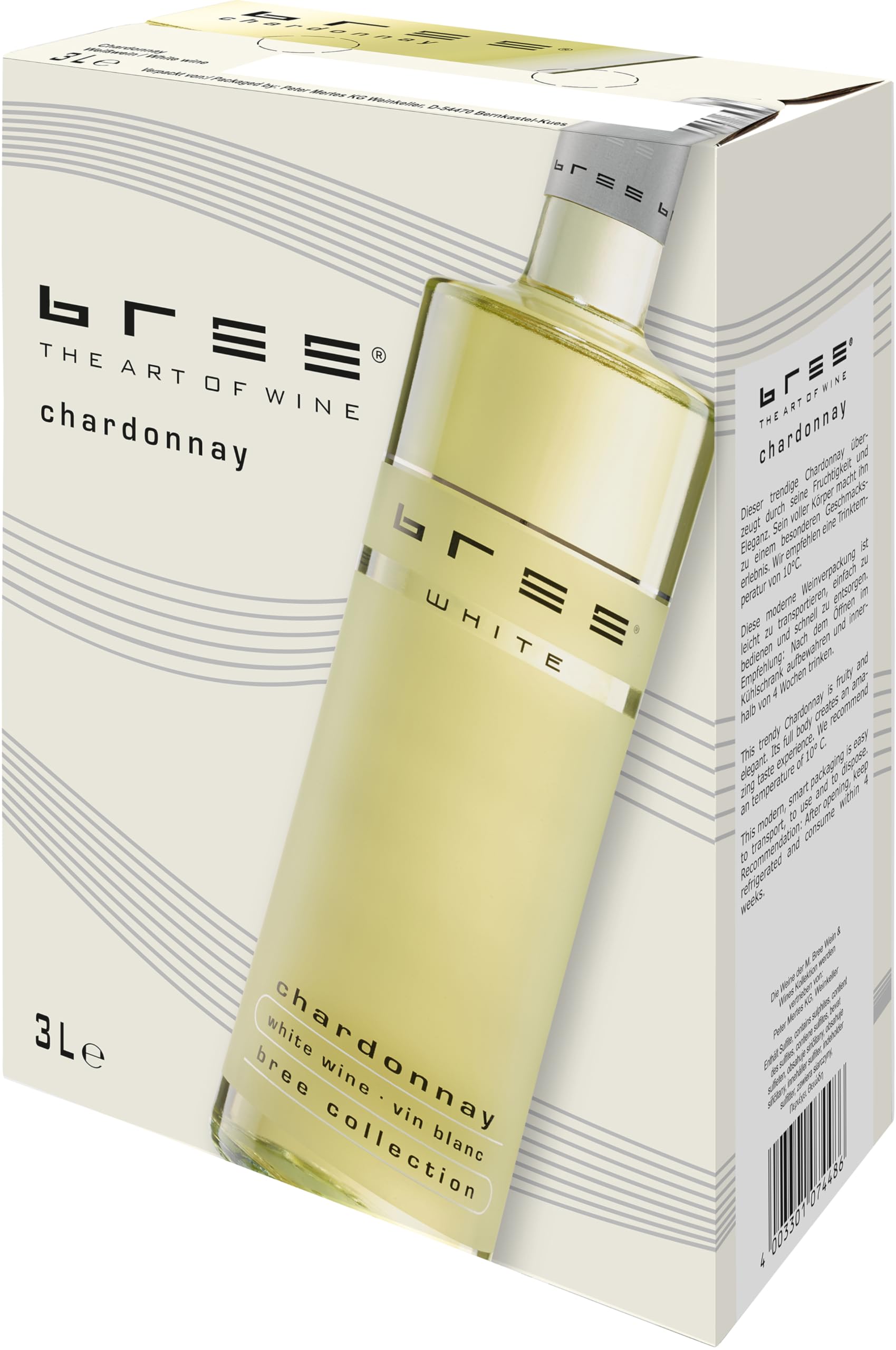 Bree Chardonnay Weißwein halbtrocken Bag-in-Box (1 x 3,0l)
