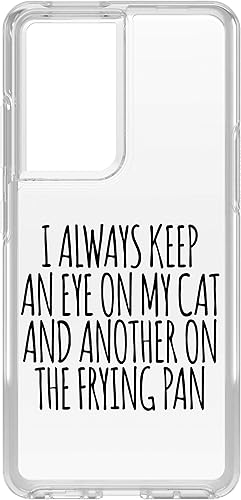 DistinctInk Clear Shockproof Hybrid Case for Samsung Galaxy S21 Ultra (6.8" Screen) - TPU Bumper, Acrylic Back, Tempered Glass Screen Protector -