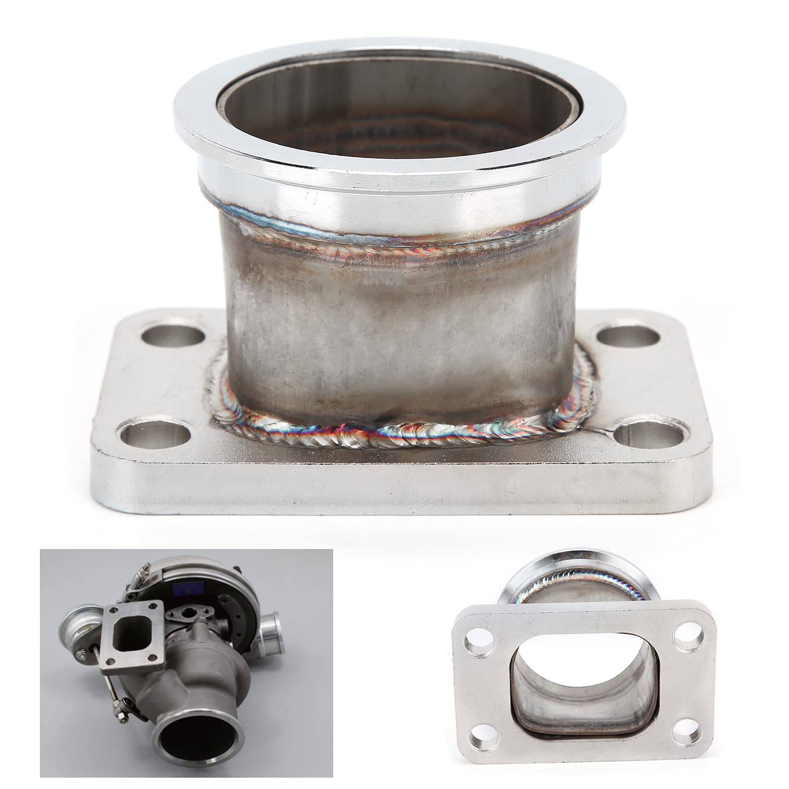 T4 4 Bolt EXHAUST ADAPTER FLANGE EXTERNAL WASTEGATE FLANGE ; ￡7.43