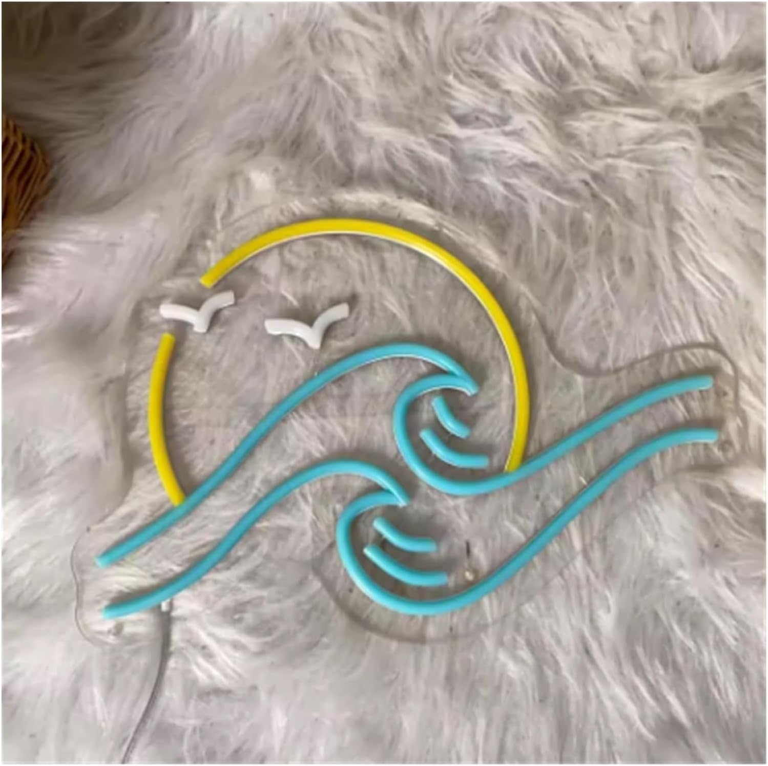 Soothing Ambient Sunset Neon Sign Lamp for Wave Art, Dimmable Light, for Bedroom Decoration(A) image 2