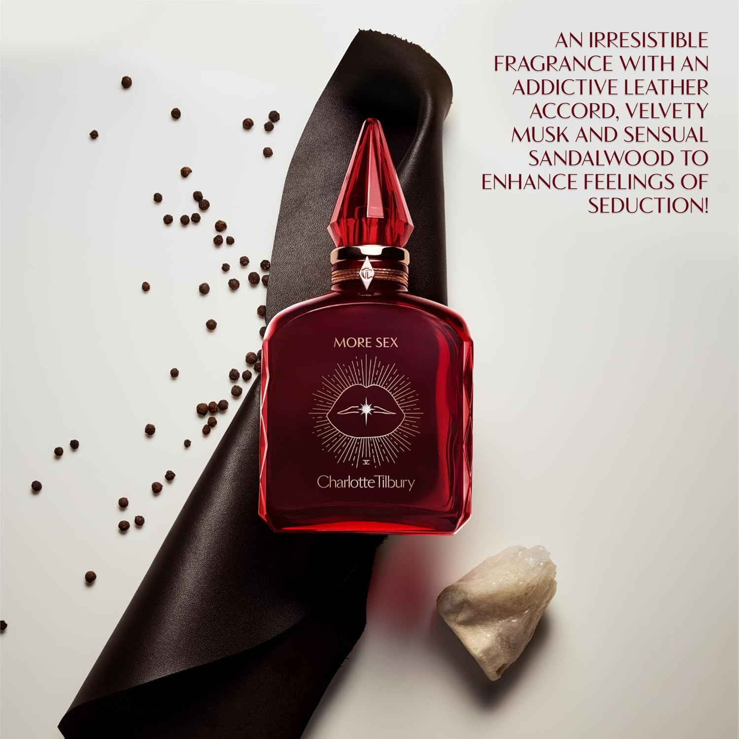 Charlotte Tilbury More Sex Eau De Parfum - Pheromone Enhancing Sandalwood Perfume with Naturally-Derived Oils - Long-Lasting Scent with Notes of Black Pepper, Velvety Musk & Ambery Wood - Image 3