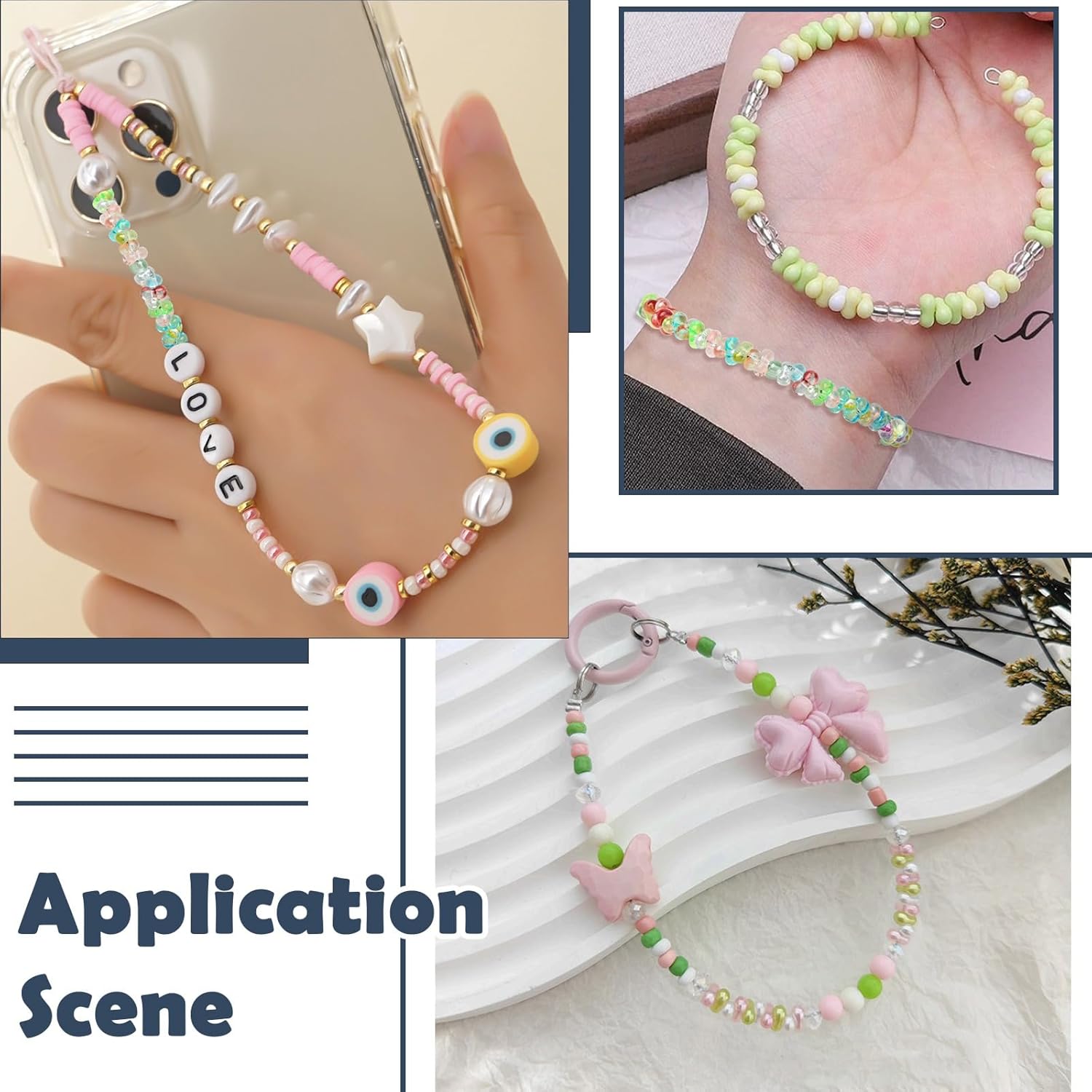 DanLingJewelry 1700Pcs 12 Colors Acrylic & Glass Seed Beads Transparent Peanut Shape Seed Beads for DIY Craft Bracelets Necklace Jewelry Making - Image 7