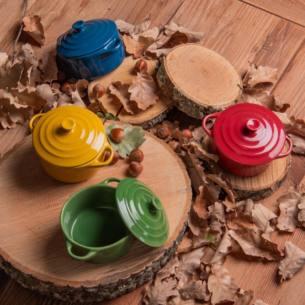 Table Passion - Set de 4 mini cocottes old 9 cm en grès