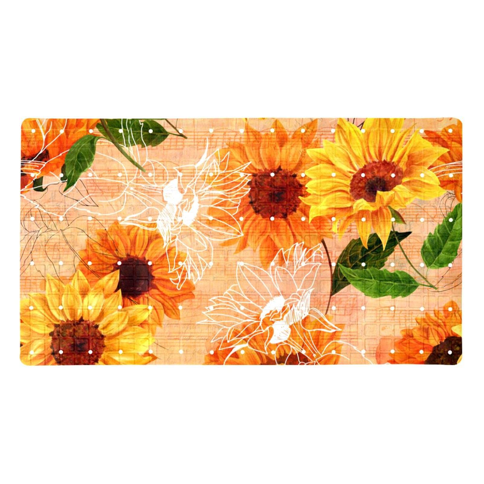 Tapis de baignoire antidérapant pour enfant 40x70cm avec trou de drainage eau