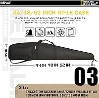 Vista 4 de 44/48/52 Inch Rifle Case,Water-Resistant Shotgun Case with Zipper Pocket for Scoped Rifles. Blk