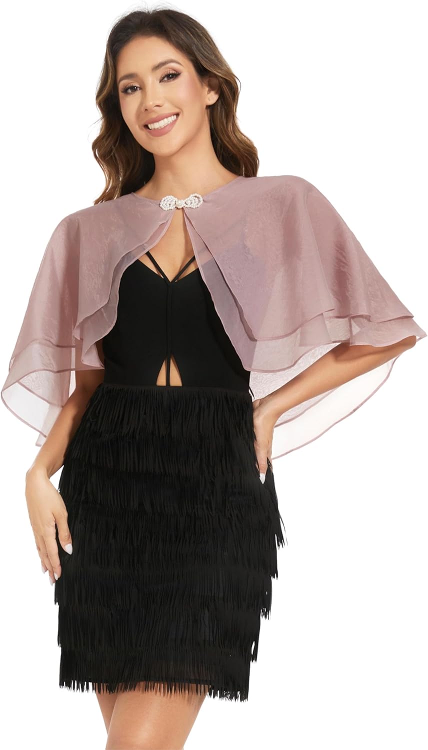 Women's Sheer Tencel Shawls and Wraps for Evening Dresses Soft Wedding Cape Lightweight Bridesmaid Scarves Cover Up