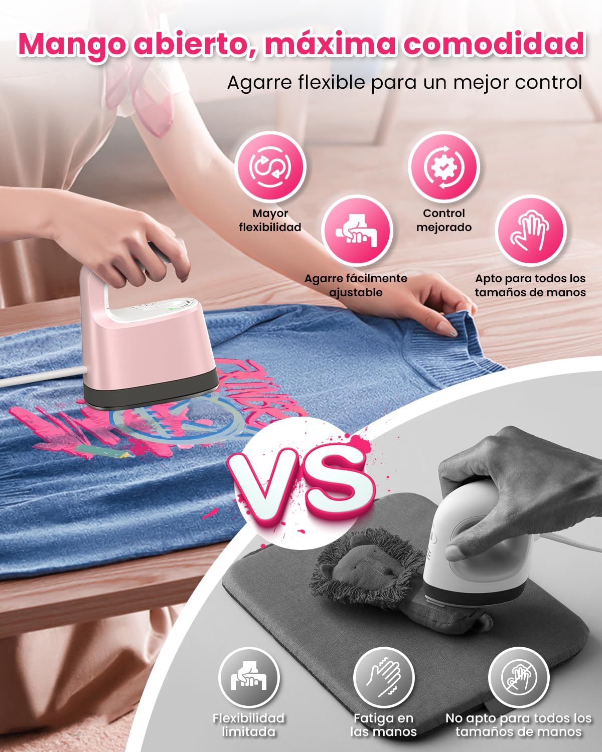 Mini Prensa de Calor con 4 Temporizadores, Impresora para Camisetas con 3 Controles de Temperatura, Plancha Sublimacion Zapatos y Sombreros para Bricolaje, Control de Temperatura NTC.