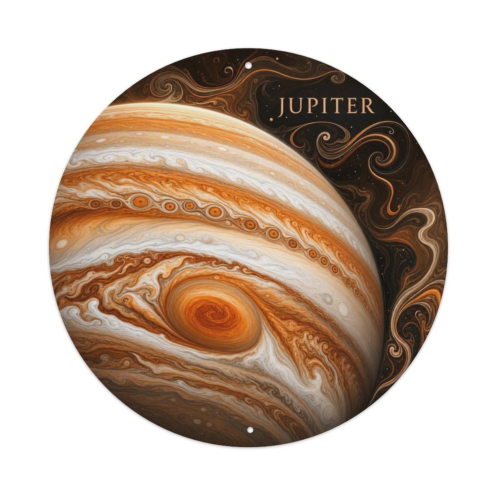 Solar System Jupiter Gas Giant Astronomy Celestial Metal Tin Sign