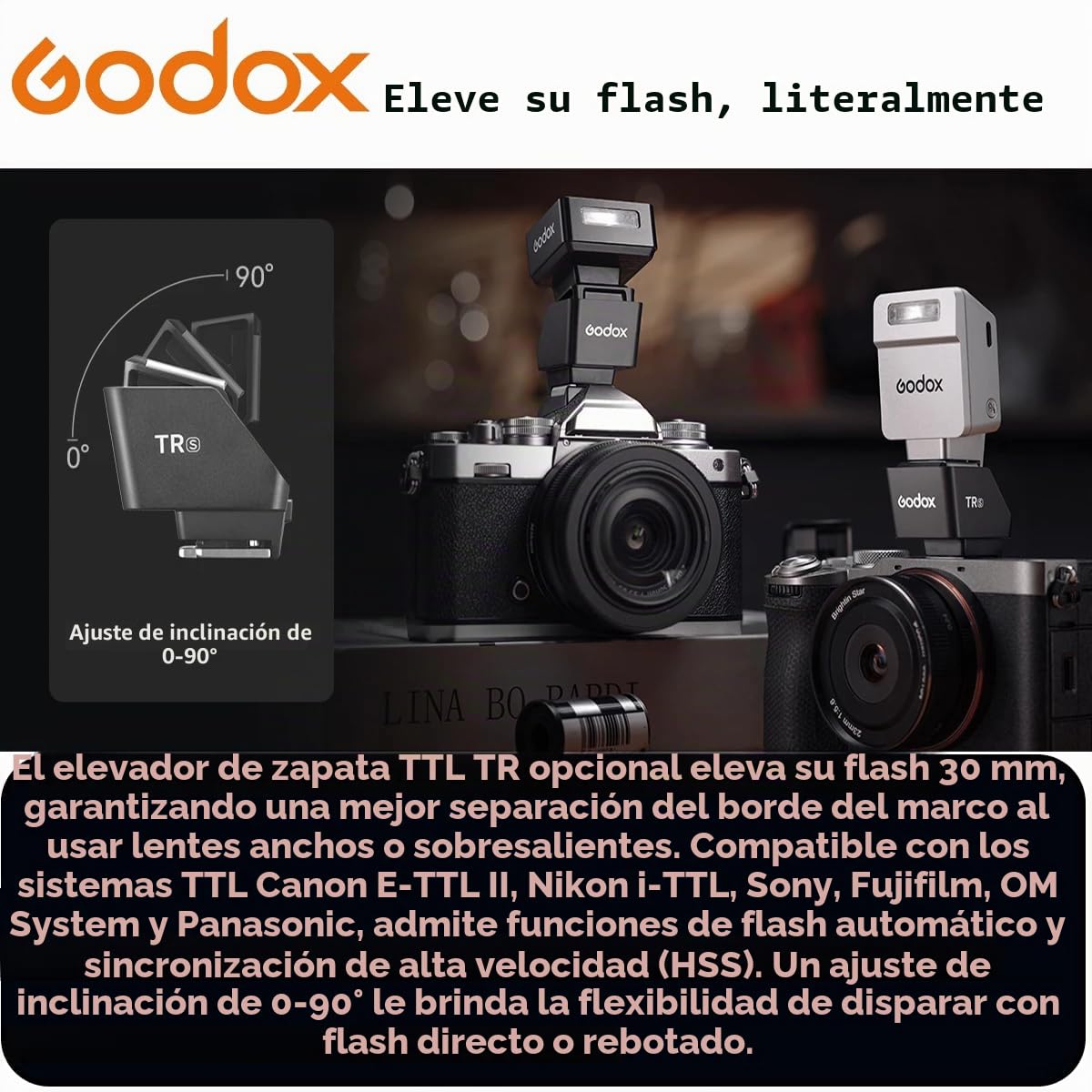 Flash Godox IT22 C para Canon, IT22C ETTL II Mini Flash Camera, Compatible con Cámara Canon EOS R RP R5 R6 R3 R7 R8 R10 R100 M3 M5 M6 M50 R5 Mark II R6 Mark II