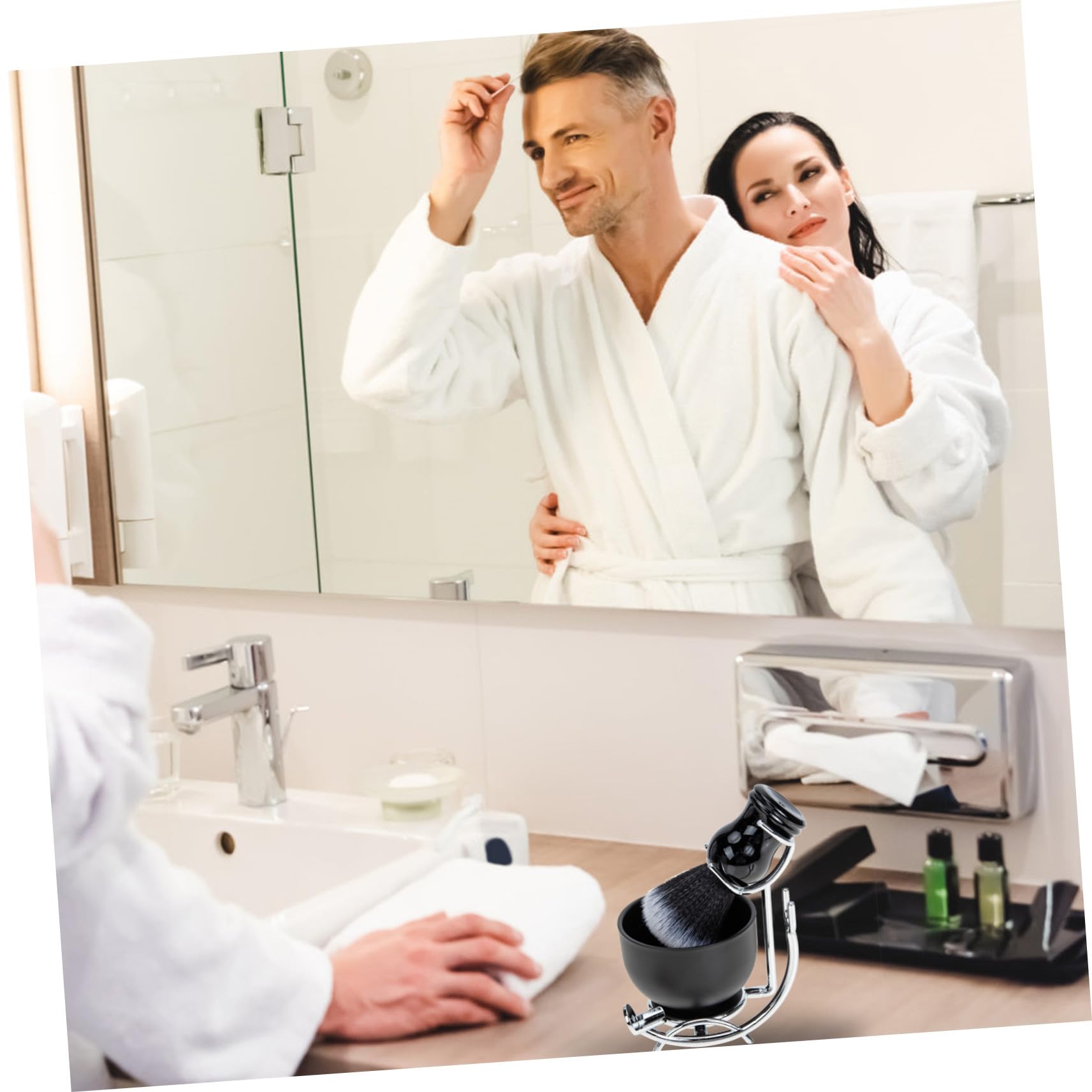 GALPADA Barba Uomo Completo Pennello per Barba Scatola e Pizzetto Strumenti di per Uso Professionale e Domestico